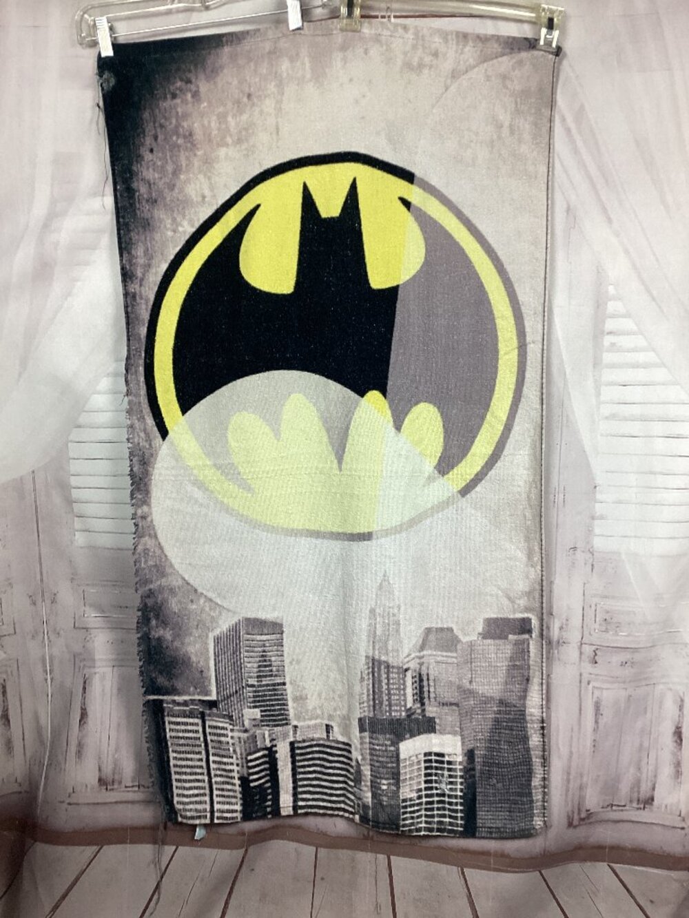 Vintage Batman Beach Towel Signal Gotham City 25x44